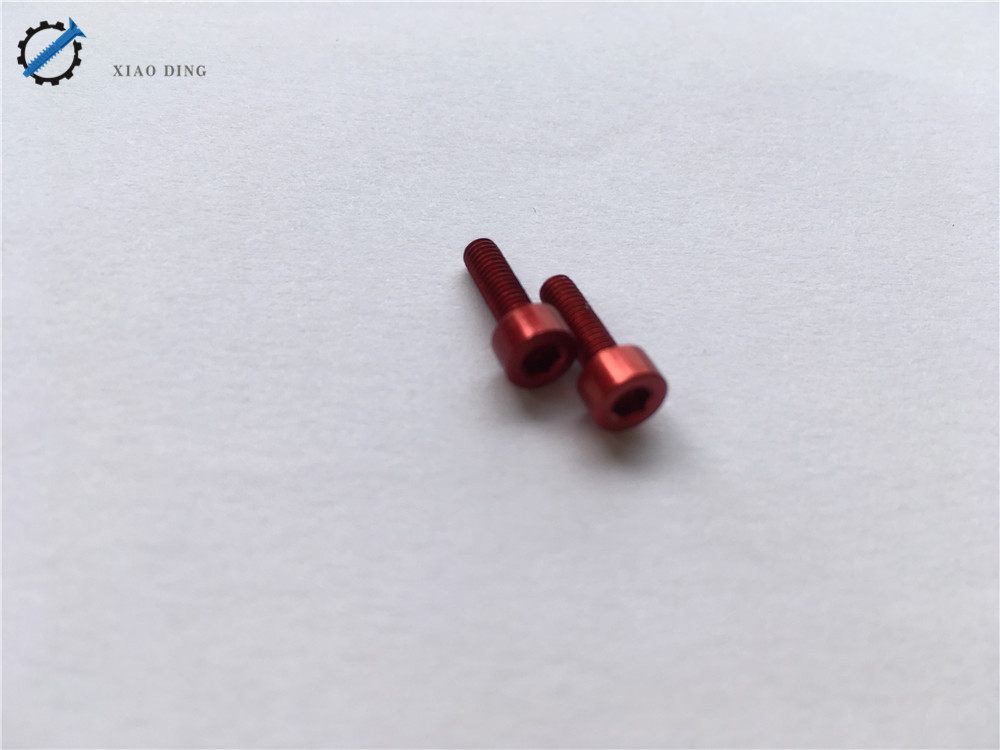 M3x6mm Red Button Head 7075 Aluminum Screws