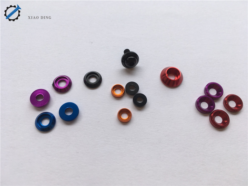 M3 Red Aluminum Washers for Button Head screws