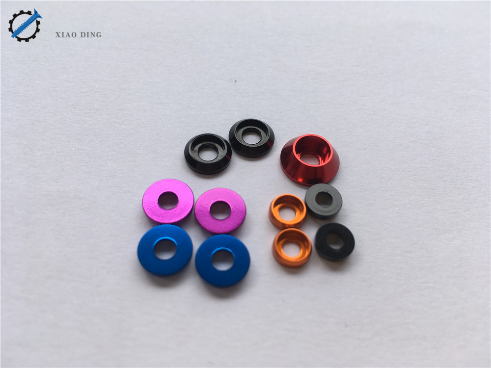 M3 Red Aluminum Washers for Button Head screws