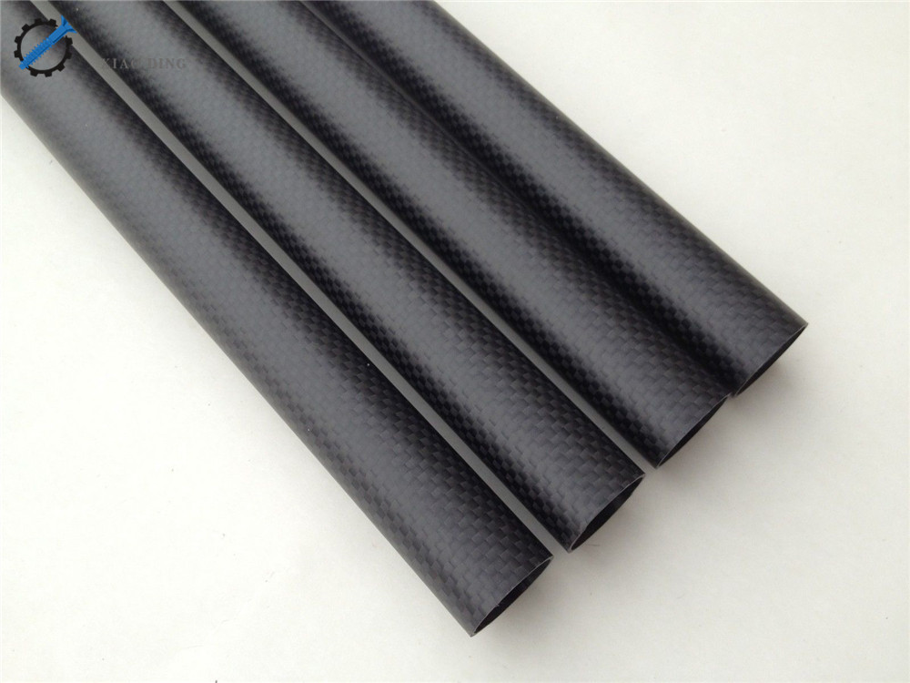 3K Full Carbon Fiber Twill Matte Tubes